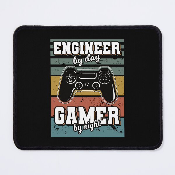 Item preview, Engineer By Day Gamer By Night Vintage Funny Gift For Men Women Game Lovers designed and sold by JooArtPrints ★★★★★.