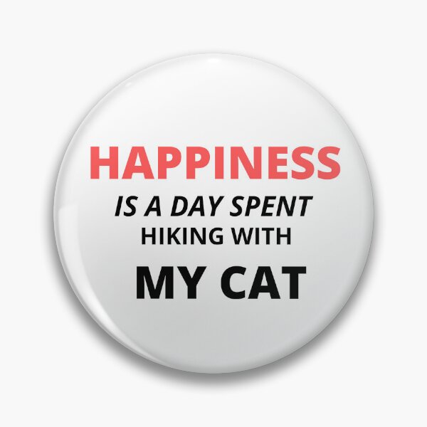 Item preview, happiness is a day spent hiking with my cat designed and sold by AGARI ★★★★★.