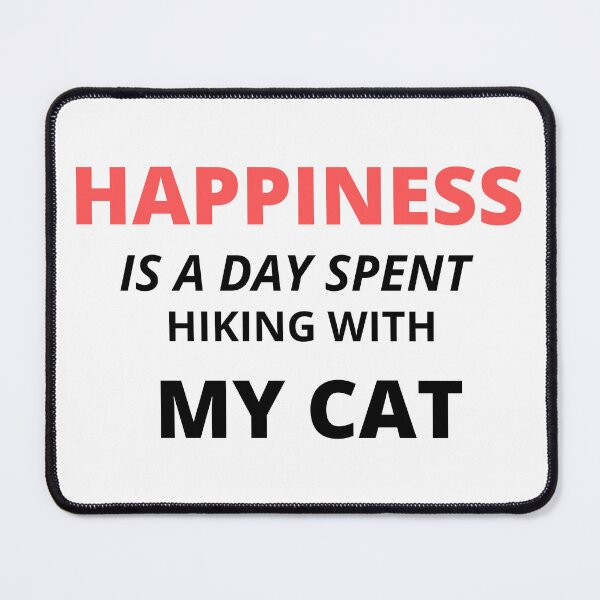 Item preview, happiness is a day spent hiking with my cat designed and sold by AGARI ★★★★★.