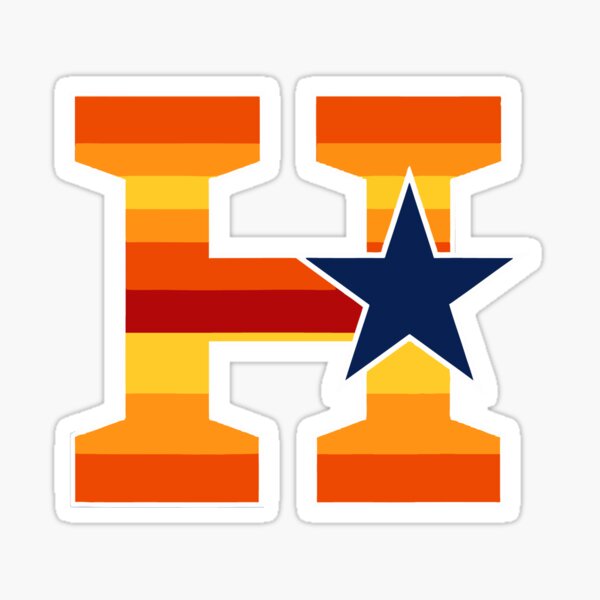 Texas Retro Astros Colors Sticker