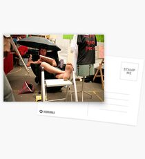 Artist at work. Postcards