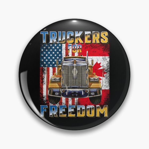 Item preview, American Flag Canada Flag Freedom Convoy 2022 TRUCKER Driver designed and sold by GraphifyArt.