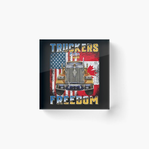 Item preview, American Flag Canada Flag Freedom Convoy 2022 TRUCKER Driver designed and sold by GraphifyArt.