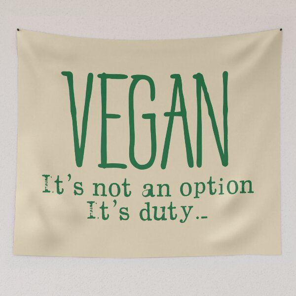 Item preview, Vegan is Not an Option! Veganism Quote designed and sold by EddieBalevo.