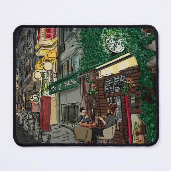 Item preview, Evening in the streets of Kadıköy, Istanbul. Women in a cafe. designed and sold by NaliniLe.