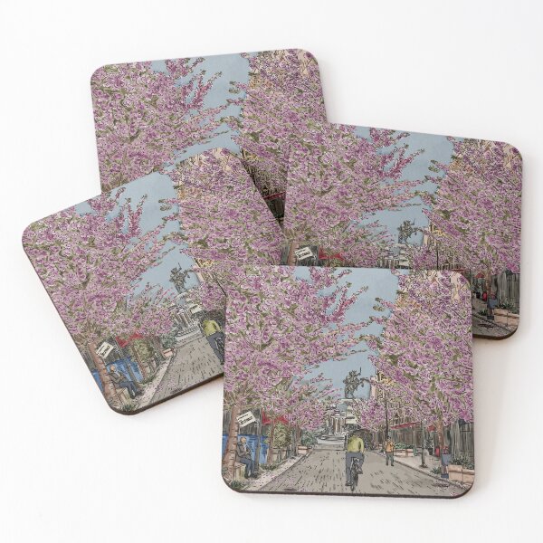 Item preview, Macedonia Square in spring. Skopje urban sketch designed and sold by NaliniLe.