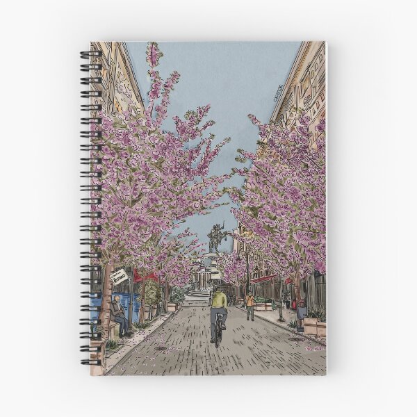 Item preview, Macedonia Square in spring. Skopje urban sketch designed and sold by NaliniLe.
