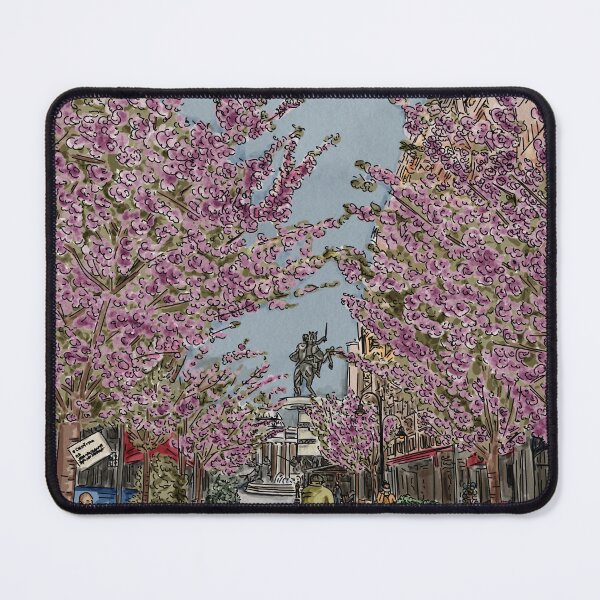 Item preview, Macedonia Square in spring. Skopje urban sketch designed and sold by NaliniLe.
