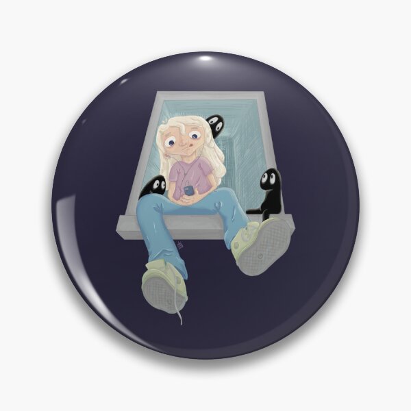 Item preview, girl sitting on a window among her anxieties designed and sold by SaraEbadi.