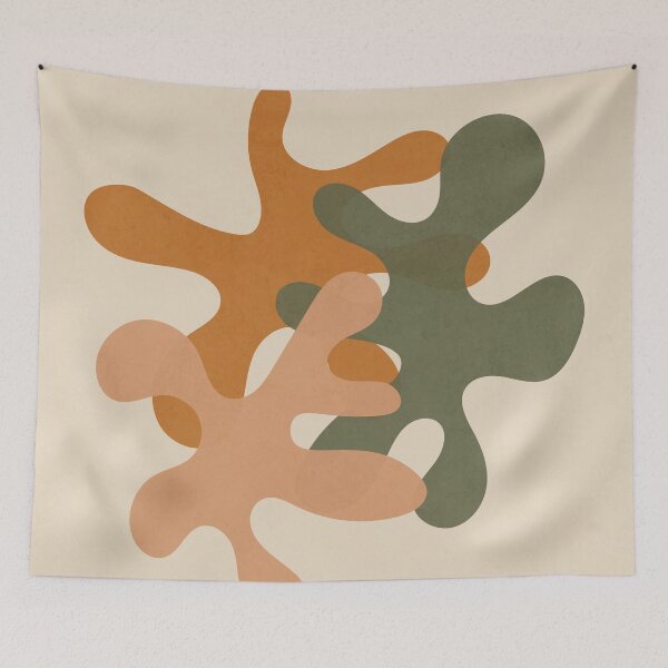 Item preview, Organic Botanical Abstract Shapes 1 designed and sold by technicolorable_art.