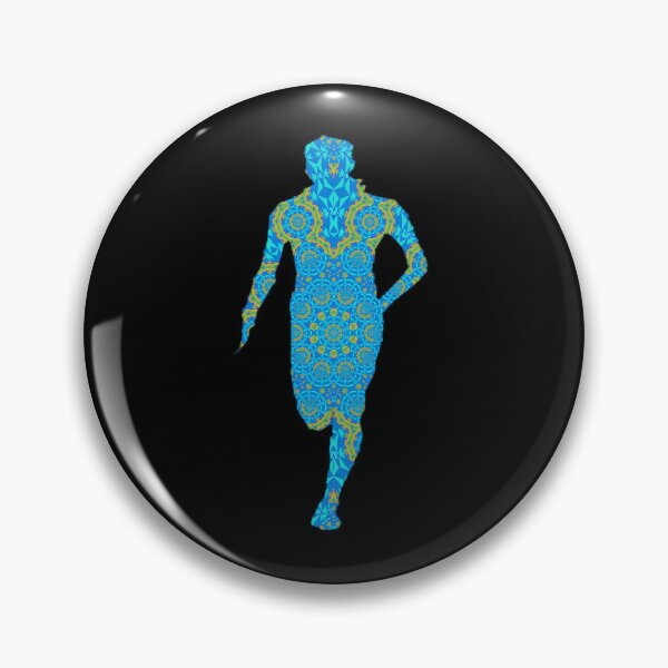 Item preview, Blue abstract runner art designed and sold by tetibright.
