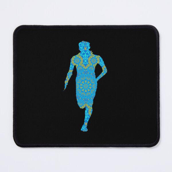 Item preview, Blue abstract runner art designed and sold by tetibright.