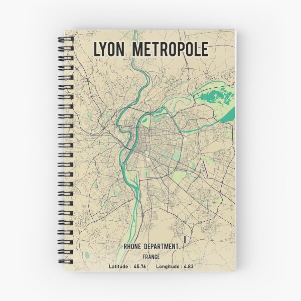 Item preview, Lyon france map designed and sold by PostersProf1.