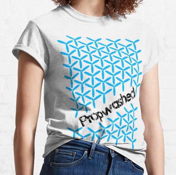Interlocking Blue Quadcopter Props Classic T-Shirt