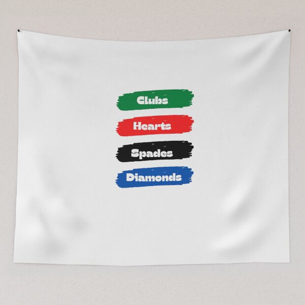 Item preview, Poker Typography - All The Suits designed and sold by ChessPoker.