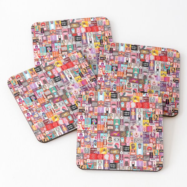 Item preview, Mosaic pop music collage | Illustration designed and sold by Pulpman.