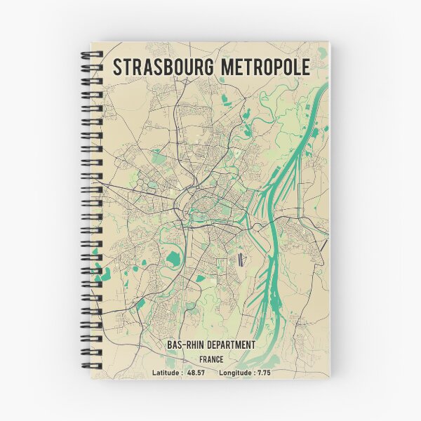 Item preview, Strasbourg Print Street Map Decor designed and sold by PostersProf1.