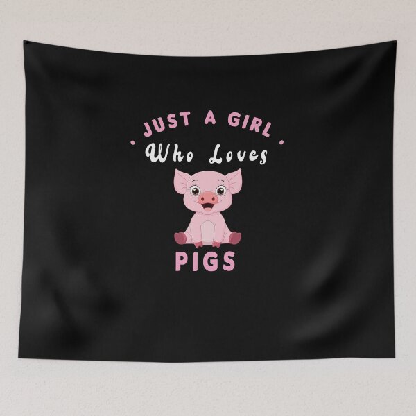 Item preview, Just A Girl Who Loves Pigs, Funny & Cute Pigs Lover Gift  designed and sold by MIAMI--STORE.
