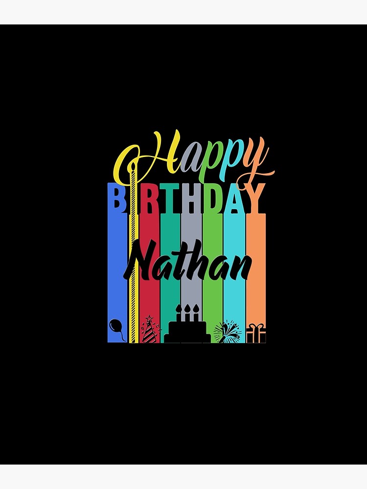 happy birthday Nathan bubble letters