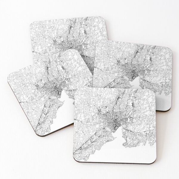 Item preview, New Haven White Map designed and sold by multiplicitymap.