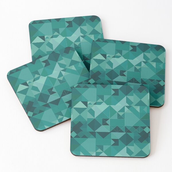 Item preview, Geometric triangles teal,cyan bright,vibrant pattern designed and sold by cutecrazytshirt.