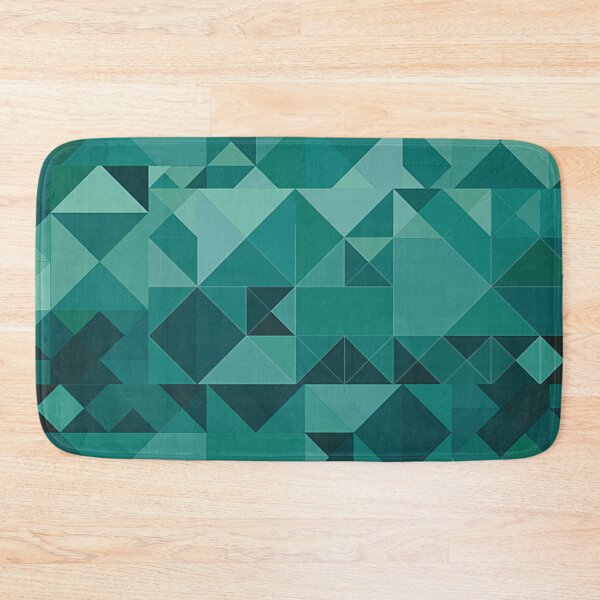 Item preview, Geometric triangles teal,cyan bright,vibrant pattern designed and sold by cutecrazytshirt.