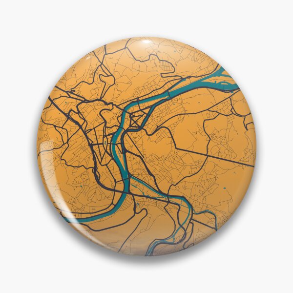 Aperçu de l'œuvre Carte de la ville de Liège en Belgique créée et vendue par PostersProf1.