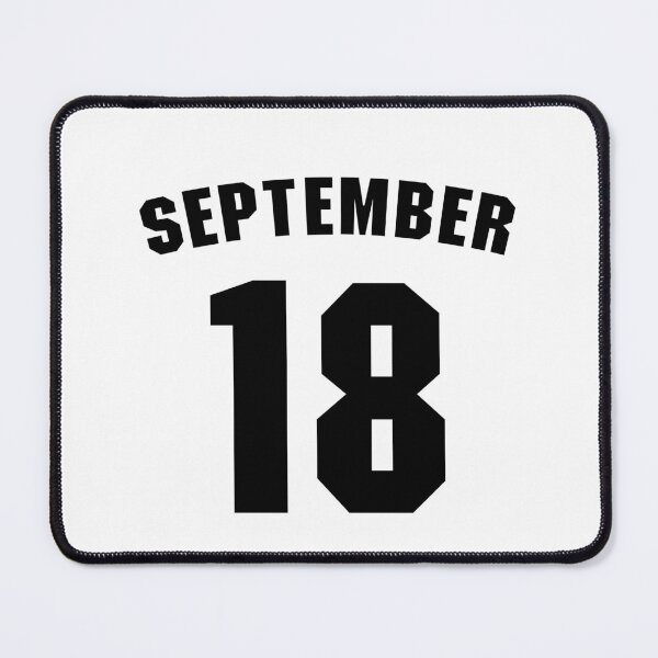 Item preview, Date of birth 18 September birthday gift sport design designed and sold by Panya-Design.
