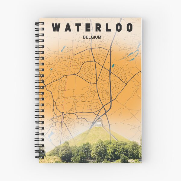 Item preview, Belgium waterloo map designed and sold by PostersProf1.