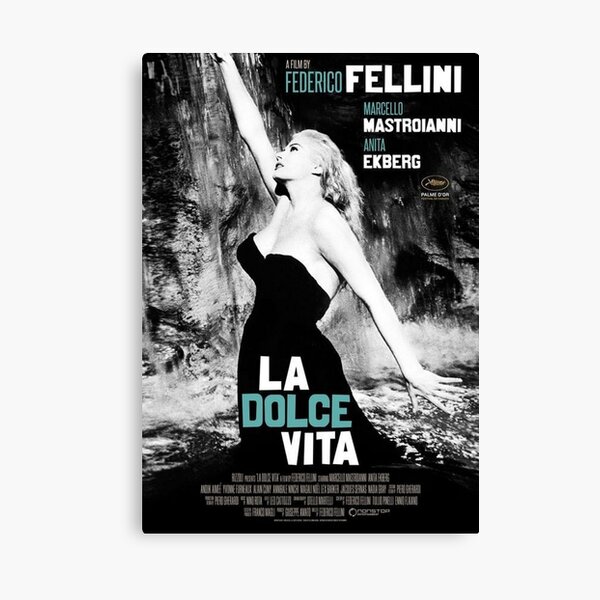 La Dolce Vita by Federico Fellini Movie Poster Canvas Print