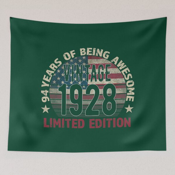 Item preview, 94th Birthday Gift men Vintage 1928 94 Years Old - USA Flag designed and sold by ThanChets.