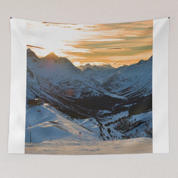 Item preview, Sunset Lech am Arlberg Austrian Alps Austria designed and sold by AndyEvansPhotos.