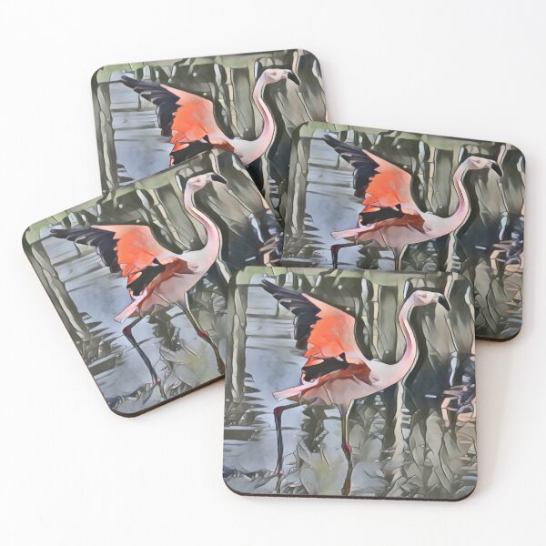 Item preview, Fabulous Flamingo in Flight In Retro Pop designed and sold by Fearless-Fox.