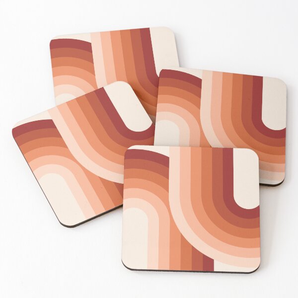 Item preview, Mid Century Modern Geometric 89 in Terracotta Shades (Rainbow Abstract) designed and sold by nineFlorals.