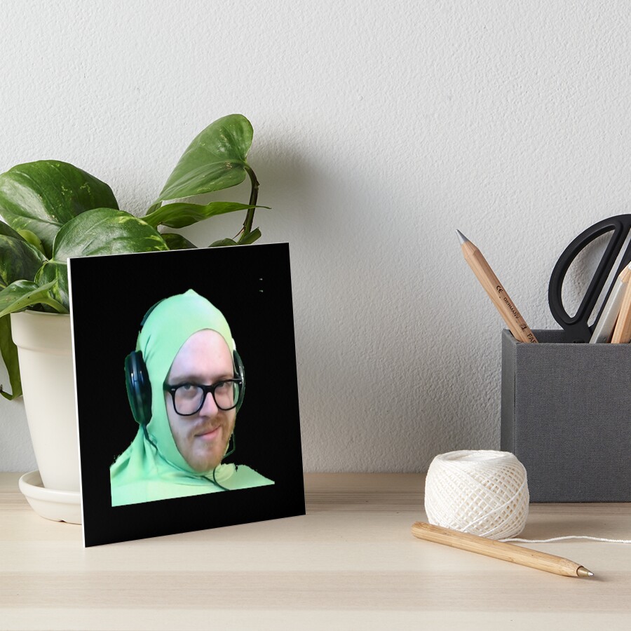 "Paymoneywubby twitch face glasses green screen" Art Board Print by