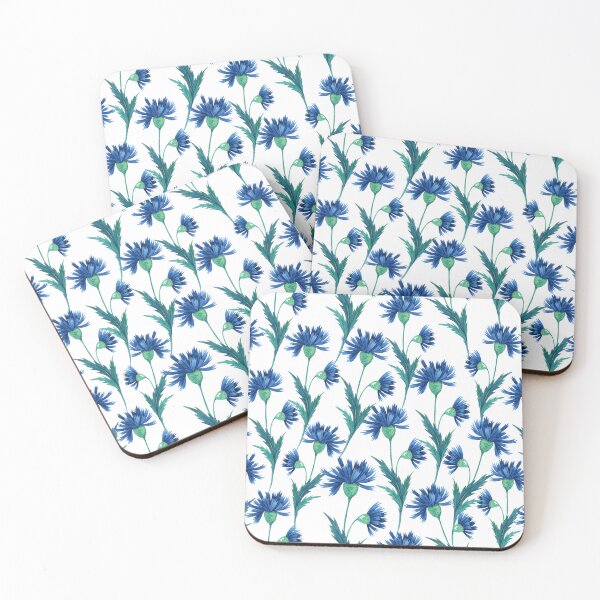 Item preview, Watercolor blue cornflowers on a white background designed and sold by RinaGrinchik.