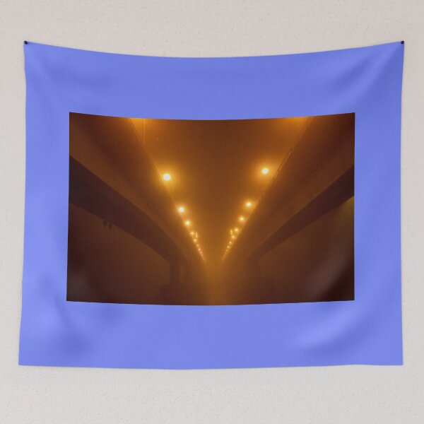 Item preview, Nibelungen Bridge Worms at night in fog designed and sold by OskiOnTour.