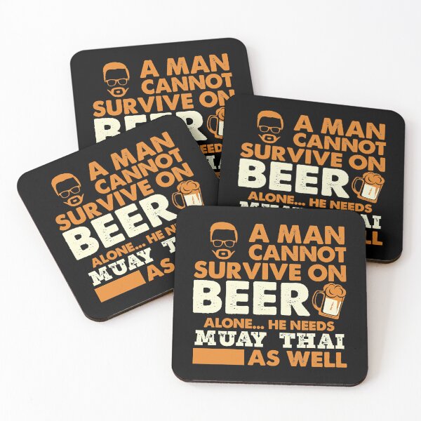 Item preview, Man Cannot Survive On Beer Alone He Needs Muay Thai As Well T-Shirt designed and sold by RuleCres.