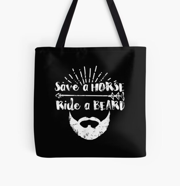 Aperçu de l'œuvre T-shirt Sauvez un cheval Ride a Beard ~ t-shirt drôle pour hommes créée et vendue par RuleCres.
