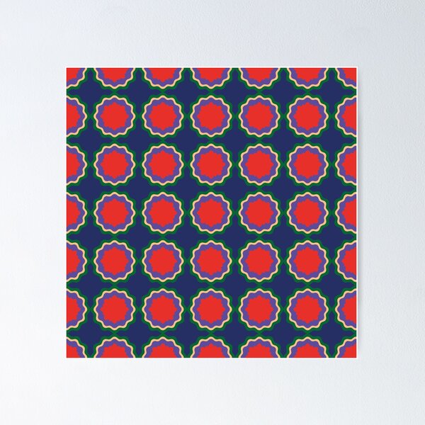 Abstract retro with geometric figures Poster