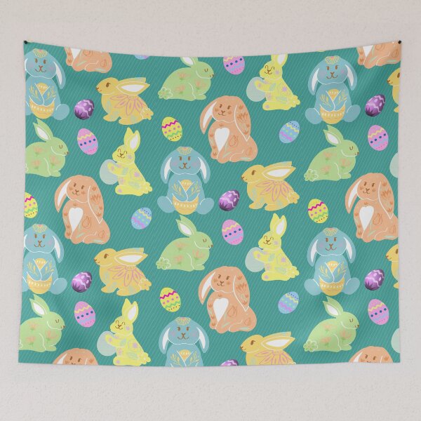 Item preview, Cute Easter Bunnies Easter Eggs - Happy Easter Bunnies For Easter Gifts designed and sold by adoredigitals.