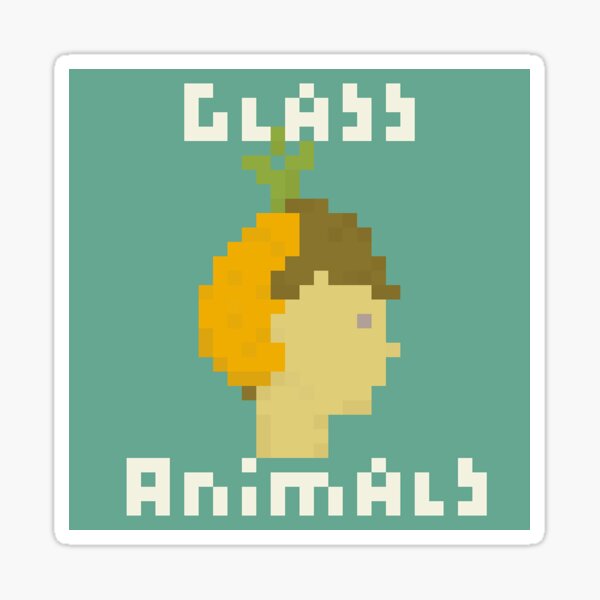 "Glass Animals Pineapples are in my head" Sticker by classicwinger