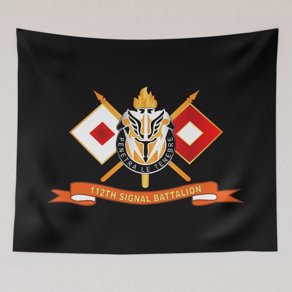 Item preview, Army - 112th Signal Battalion w Signal Branch - Br - Ribbon X 300 designed and sold by Military Insignia Products.