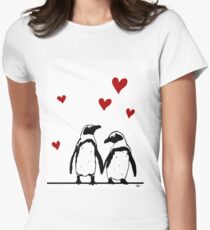 African Penguin Love Women's Fitted T-Shirt