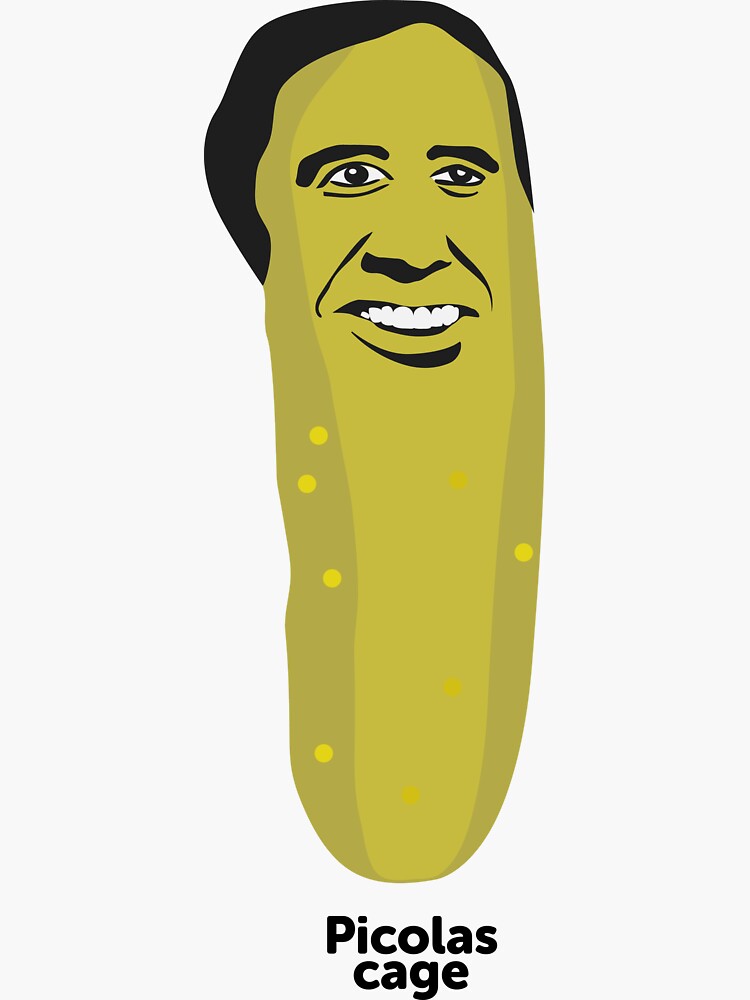 "Picolas Cage Funny Meme" Sticker by MansurAmiri Redbubble