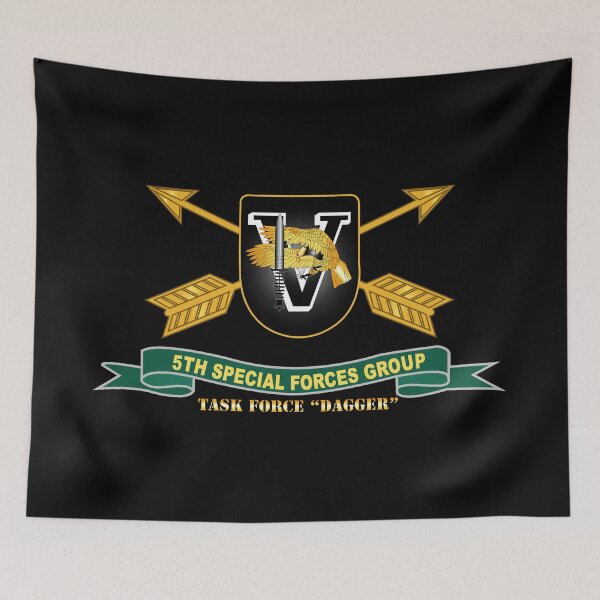 Item preview, Army - 5th Special Forces Group - Flash - TF Dagger w Br - Ribbon X 300 designed and sold by Military Insignia Products.