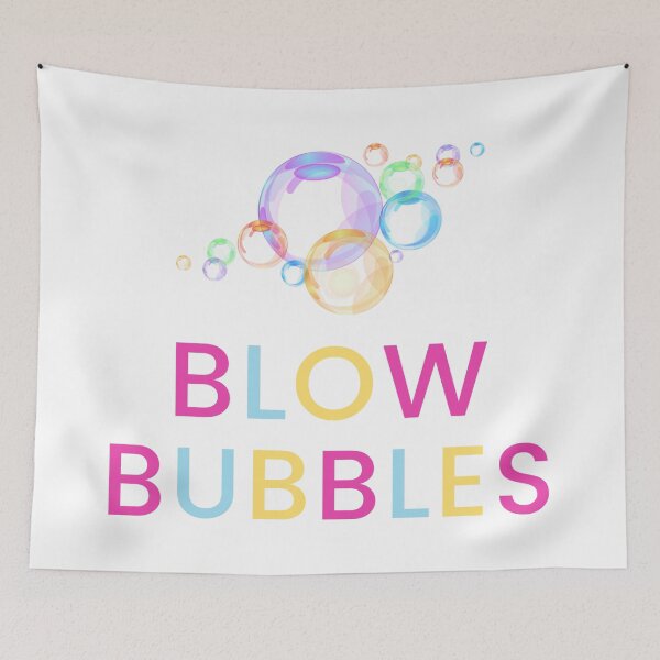 Item preview, Blow Bubbles text with Colorful Bubbles designed and sold by Bennymp.