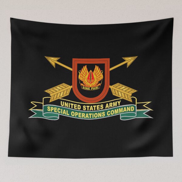 Item preview, Army - US Army Special Operations Command - Sine Pari - Flash w Br - Ribbon X 300 designed and sold by Military Insignia Products.