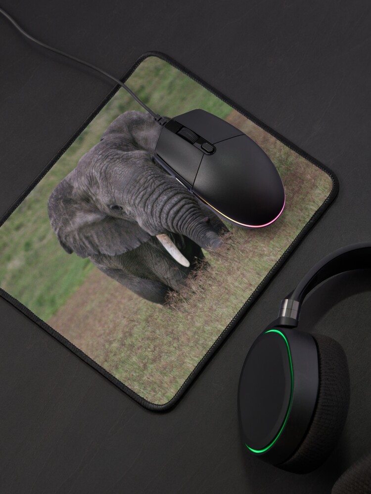 Thumbnail 4 of 5, Mouse Pad, Elephant designed and sold by blackmamba5.