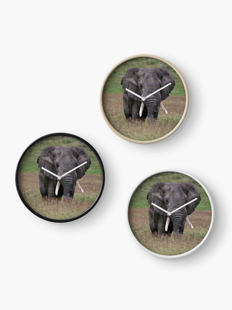 Thumbnail 3 of 4, Clock, Elephant designed and sold by blackmamba5.